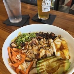 Wick's Bar & Grill - Teriyaki bowl. Wrong name but awesome. Sorry Wick's I forgot what you guys called it.