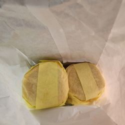 Dick's Hamburgers - Neatly wrapped Dicks Cheeseburgers.