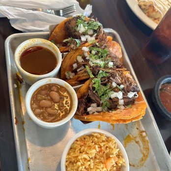Palapas Bar and Grill - Barbacoa taco frijoles charro and rice - Mexican Near Me - Cumming, Georgia Palapas Bar and Grill - Barbacoa taco frijoles charro and rice - Mexican Near Me - Cumming, Georgia