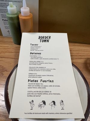 Menu photo 1 Border Town Brooklyn, NY