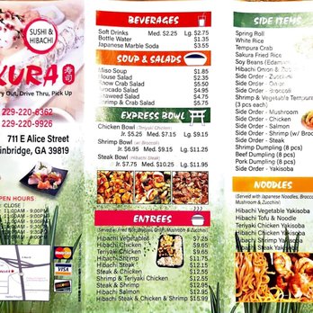 Sakura Sushi & Hibachi - Menu - Japanese Near Me - Bainbridge, Georgia Sakura Sushi & Hibachi - Menu - Japanese Near Me - Bainbridge, Georgia