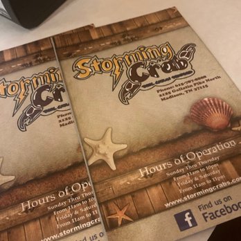 Storming Crab-Madison - The menu - Seafood Near Me - Madison, Tennessee
