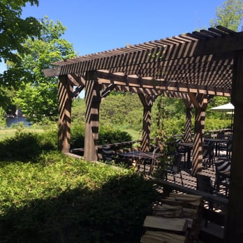 The Old Bridge Inn Resturant - Outdoor patio dining overlooking river - American Near Me - Lakefield, Ontario The Old Bridge Inn Resturant - Outdoor patio dining overlooking river - American Near Me - Lakefield, Ontario