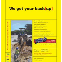 Tom's Septic Construction - We got your back[up]