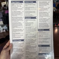 Monkey's Uncle Tavern - Back of menu