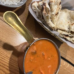 Chicken tikka masala and regular naan