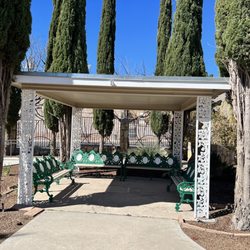 Rose Garden - A calm and inviting pergola/patio to sit and relax at