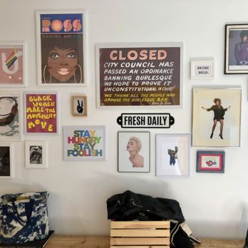 Free Mvmt Shop - A curated wall at the studio with incredible art and posters - Yoga Near Me - Chicago, Illinois Free Mvmt Shop - A curated wall at the studio with incredible art and posters - Yoga Near Me - Chicago, Illinois
