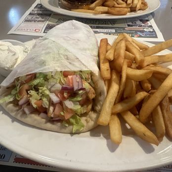 Arlington Diner - Chicken gyro with fries - Diners Near Me - North Arlington, New Jersey Arlington Diner - Chicken gyro with fries - Diners Near Me - North Arlington, New Jersey