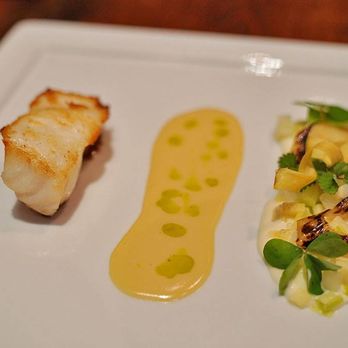 Trokay - Seabass with miso garlic veloute and sorrel with vegetable fricassee - New American Near Me - Truckee, California