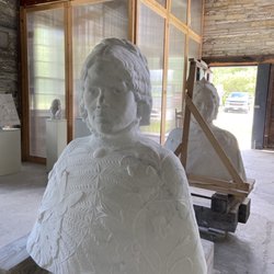 Carving Studio and Sculpture Center - 7/21. Marble and plaster model in the back