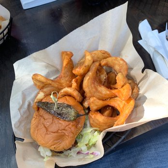 Stoney's Uptown Joint - Stoney's signature burger and sidewinder fries - Sports Bars Near Me - Denver, Colorado
