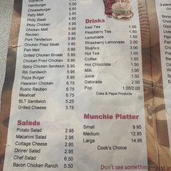 Bubba's Anytime - Lunch menu page 1 of 2