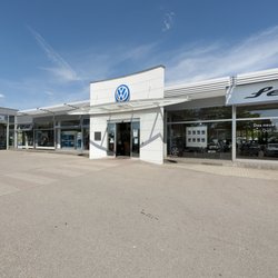 Autohaus Seitz - Seitenansicht von der Volkswagen Niederlassung in Lindau - Autohandelsgruppe Seitz