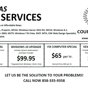 Thomas IT Services - Coupon Specials Expires May 31st, 2016 - IT Services & Computer Repair Near Me - Ramona, California Thomas IT Services - Coupon Specials Expires May 31st, 2016 - IT Services & Computer Repair Near Me - Ramona, California