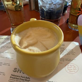 Snooze, an A.M. Eatery - Lavender latte - Breakfast & Brunch Near Me - College Station, Texas