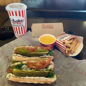 Portillo's Avon - Chicago Famous Meal #2 Two Hot Dogs - Salad Near Me - Avon, Indiana