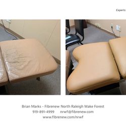 Fibrenew North Raleigh Wake Forest - Chiropractic table reupholstered on weekend to avoid downtime
