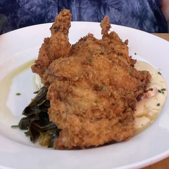 Memphis Cafe - Chicken dinner... with Mashed potatos and collard greens! - Southern Near Me - Costa Mesa, California