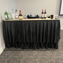 Frankie J Bartender - A rectangle portable bar 6' x 30" plus a rise 6' x. 12"