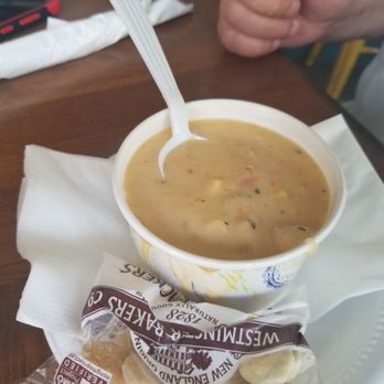 Atlantic Seafood - Soup of the day.  Shrimp and Corn Chowder. - Seafood Near Me - Center Moriches, New York