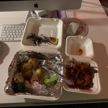bellagreen - brick chicken with sweet potatoes fries. - New American Near Me - The Woodlands, Texas bellagreen - brick chicken with sweet potatoes fries. - New American Near Me - The Woodlands, Texas