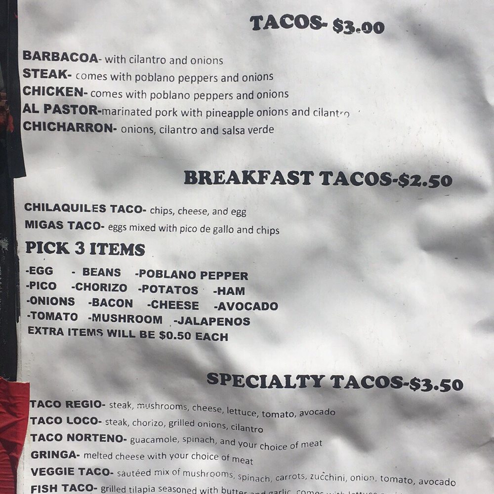 El Gusto Norteno - a menu for breakfast - Food Trucks Near Me - Lockhart, Texas El Gusto Norteno - a menu for breakfast - Food Trucks Near Me - Lockhart, Texas