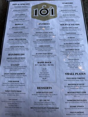 Menu photo 2 101 Craft Kitchen Westerville, OH