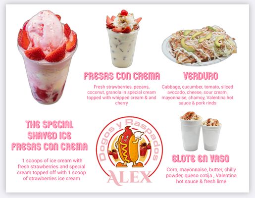 Menu photo 1 Dogos y Raspados Alex Phoenix, AZ Menu photo 1 Dogos y Raspados Alex Phoenix, AZ