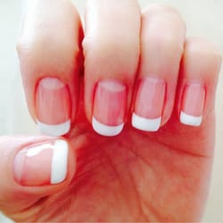 Glamour Nails - My real nails with gel French manicure