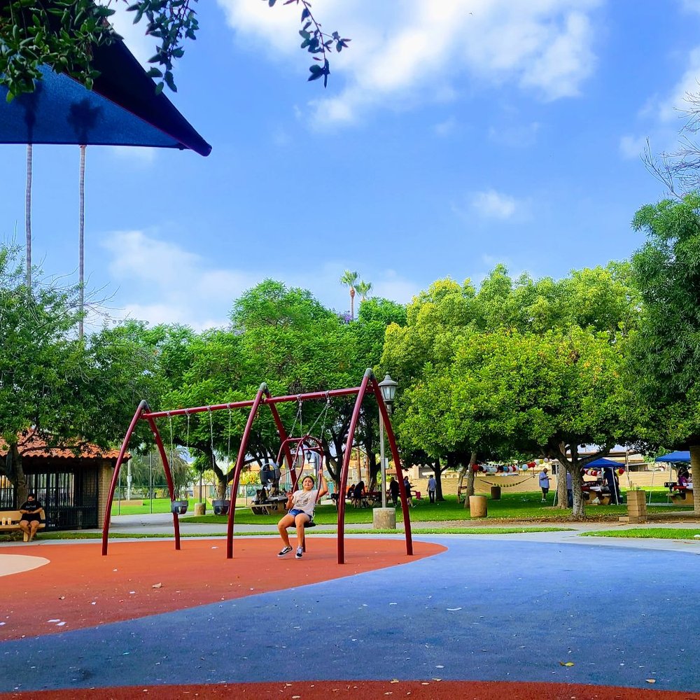 1 of 2 swing sets in the park 1 of 2 swing sets in the park