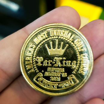 Par-King Skill Golf - Are you lucky enough to land in the '0' on the 18th hole roulette wheel? If so, you'll score one of these, good for a FREE GAME - Amusement Parks Near Me - Lincolnshire, Illinois