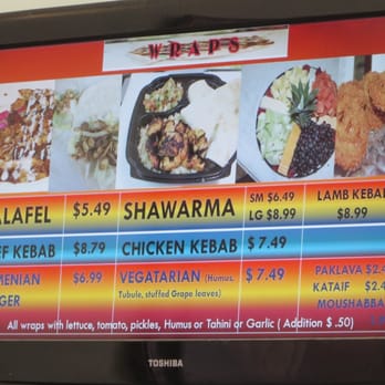 ANI Catering & Cafe - Wraps Menu ANI Catering & Cafe 1/2015 - Middle Eastern Near Me - Belmont, Massachusetts