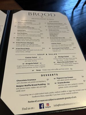 Menu photo 6 Brood Restaurant and Bar Salem, VA