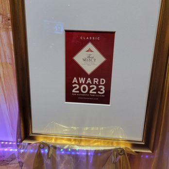 Cafe de Bangkok - Gilbert - Congratulations on receiving this award! - Thai Near Me - Gilbert, Arizona