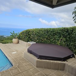 Hot Tubs In Paradise - Custom Spa Cover for Irregular Shaped Inground Spa