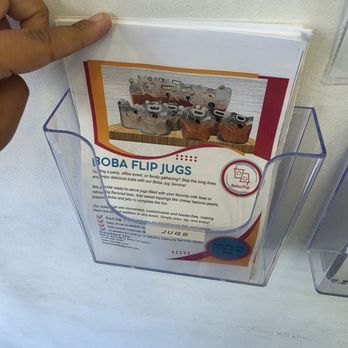 Boba Flip - Flyers on large jugs for purchase & catering - Bubble Tea Near Me - Brea, California Boba Flip - Flyers on large jugs for purchase & catering - Bubble Tea Near Me - Brea, California