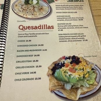 Don Perico Mexican Restaurant - Menu - Mexican Near Me - Bakersfield, California