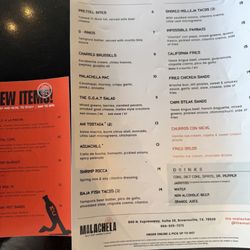 Malachela - Menu
