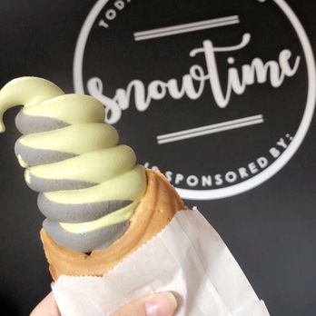 Snowtime - Matcha with black sesame swirl - Coffee & Tea Near Me - Chandler, Arizona Snowtime - Matcha with black sesame swirl - Coffee & Tea Near Me - Chandler, Arizona