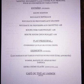 Lueur du Mekong - a menu for tables d'hotes - Pan Asian Near Me - Granby, Quebec Lueur du Mekong - a menu for tables d'hotes - Pan Asian Near Me - Granby, Quebec