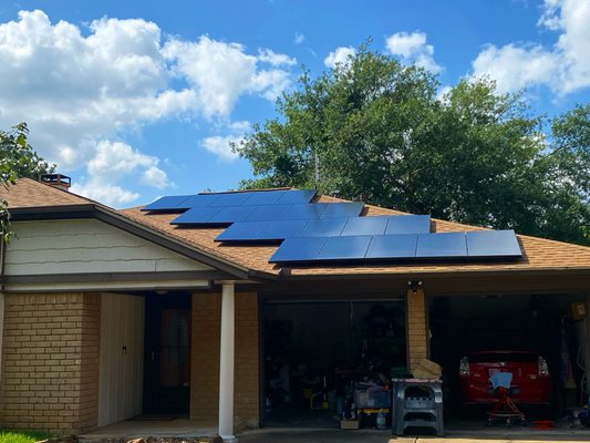 Remove and Reinstall / Solar Panel Cleaning - This project is one of our favorites. We got a call to do a removal and reinstallation because it was time for a brand new roof. After taking down the solar system, we also thoroughly cleaned all 20 modules. Before putting them back on the roof, we also found one micro-inverter that was not functioning, and we helped the customer set up his app to be able to monitor his system.