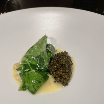 Oriole - Golden Kaluga caviar, spinach, Geoduck and smoked butter, EPIC!!!!!! - New American Near Me - Chicago, Illinois