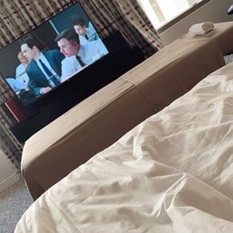 Massage bed setup in hotel room Massage bed setup in hotel room