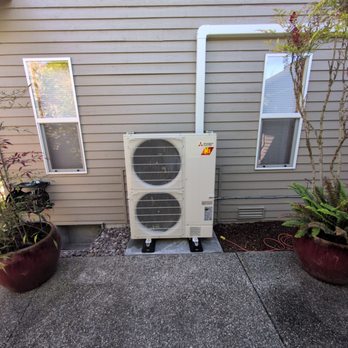 Endeavor Heating And Cooling - Three-ton Mitsubishi Hyper-Heating heat pump paired with a ducted air handler for efficient, reliable year-round heating and cooling. - Heating & Air Conditioning/HVAC Near Me Endeavor Heating And Cooling - Three-ton Mitsubishi Hyper-Heating heat pump paired with a ducted air handler for efficient, reliable year-round heating and cooling. - Heating & Air Conditioning/HVAC Near Me