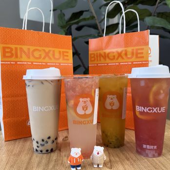 Bingxue - Brown sugar milk tea, lemon grapefruit tea, mango passionfruit tea and strawberry jasmine tea - Ice Cream & Frozen Yogurt Near Me - Davis, California Bingxue - Brown sugar milk tea, lemon grapefruit tea, mango passionfruit tea and strawberry jasmine tea - Ice Cream & Frozen Yogurt Near Me - Davis, California