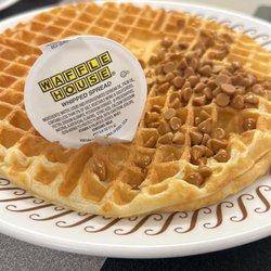 Waffle House - Waffle with peanut butter on half
