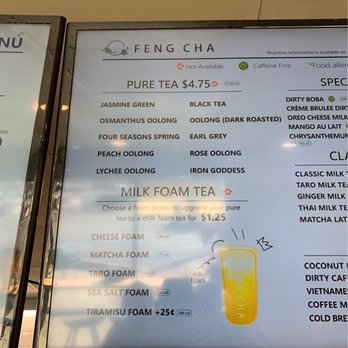 Feng Cha Tea House - Tea selection. - Bubble Tea Near Me - Dublin, California Feng Cha Tea House - Tea selection. - Bubble Tea Near Me - Dublin, California