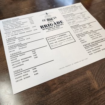 Brigade Burgers & Brews - Take home menu - Salad Near Me - Roy, Washington Brigade Burgers & Brews - Take home menu - Salad Near Me - Roy, Washington