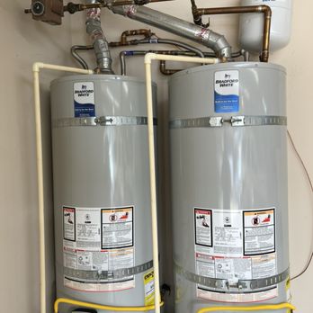 Matthew's Plumbing - New dual water heater installation. - Plumbing Near Me Matthew's Plumbing - New dual water heater installation. - Plumbing Near Me